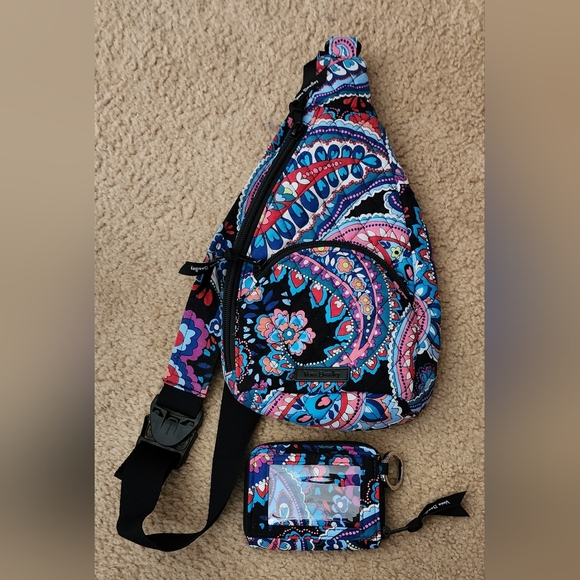 Vera Bradley Handbags - Vera Bradley sling backpack and ID case